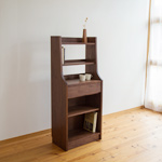 オーダー家具　無垢材の本棚　和洋折衷デザイン