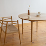 110cmの丸テーブル　ナラ　オイルフィニッシュ　シンプル