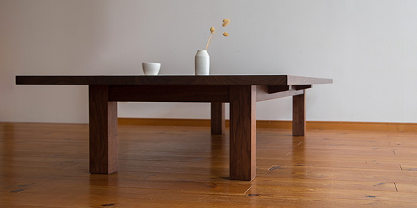 オーダー製作の座卓 注文家具 ローテーブル